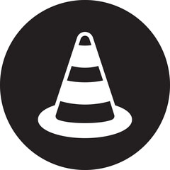 traffic cone glyph icon