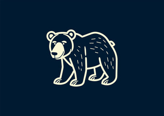 Vector illustration of Bear Logo Design