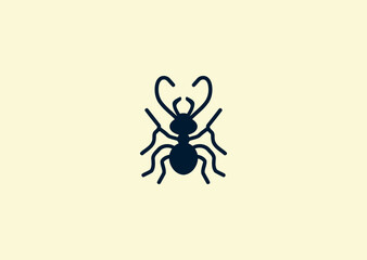 Vector illustration of Ant Logo Design