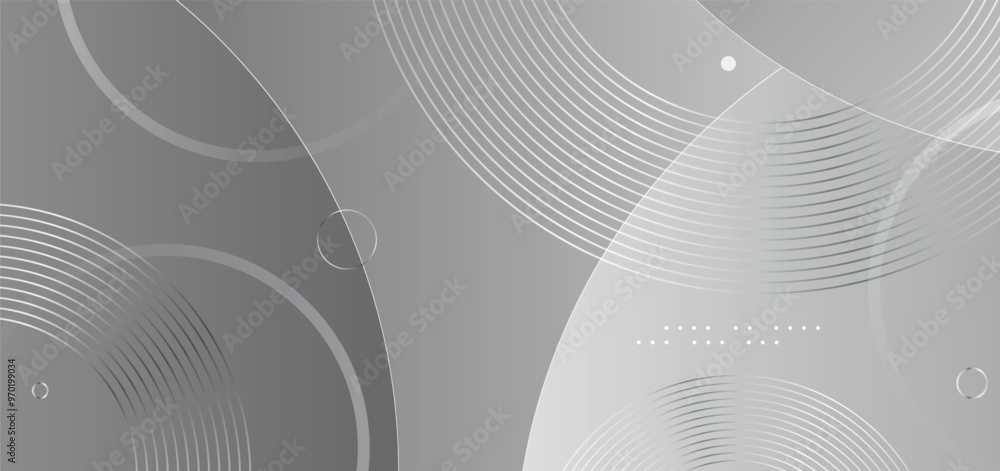 Aufkleber abstract gray background with glowing curve geometric lines.