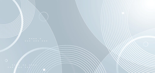 Abstract gray background with glowing curve geometric lines. Modern minimal shiny white lines pattern. 