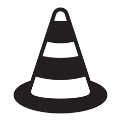 traffic cone glyph icon