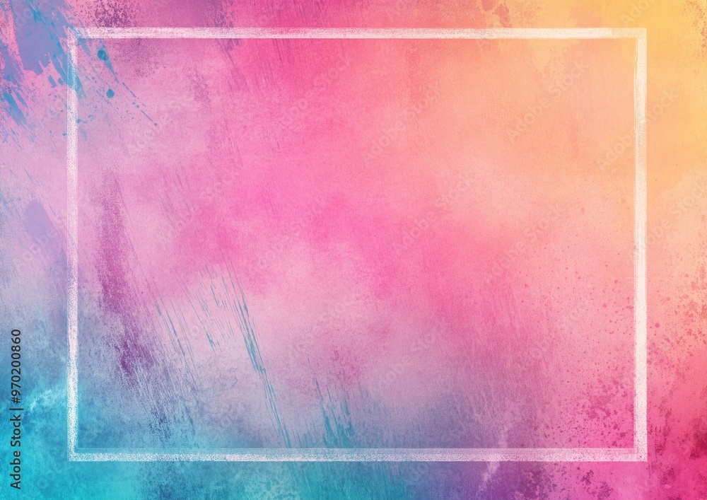 Poster pastel grunge frame with colorful texture and soft gradient background ideal for design projects pap