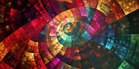 Abstract fractal background featuring a festive patchwork design Stunning digital artwork ideal for wallpaper album covers posters and creative graphic projects
