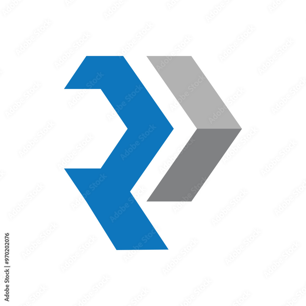 Poster this logo design in simple flat style is an initial letter p in hexagonal shape that looks like an a