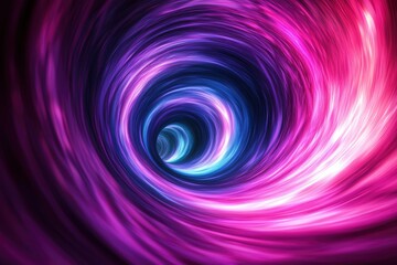 Abstract Purple and Blue Swirling Tunnel