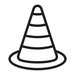 traffic cone line icon