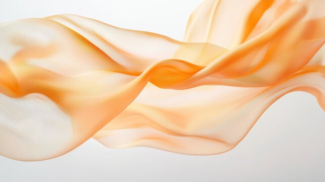 Gentle flow of fabric in mid-air, creating dynamic, floating shapes