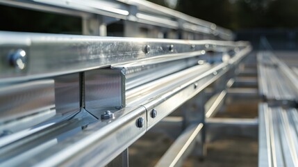 Bleachers: Simple, open-air seating areas constructed from aluminum or steel, providing basic seating for spectators, especially in outdoor venues.
