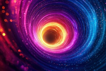 Obraz premium Abstract Swirling Tunnel of Light and Color