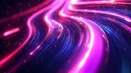 Colorful swirl elements with neon led illumination Cyberpunk futuristic background : Generative AI