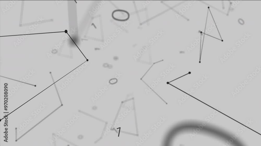 Aufkleber Ones, zeros and binary code with link for information technology abstract with lines, connection and dots. Digital transformation, system and programming with futuristic network on white background