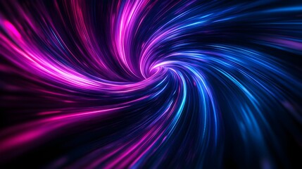 Seamless vortex of cool blues and purples, blending into a dreamy, otherworldly landscape, Psychedelic style, Soft lighting, High contrast