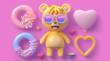 Bear-toy--heart-3d-generative ai