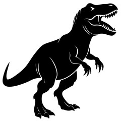 T-Rex black silhouette vector,dinosaur silhouette vector