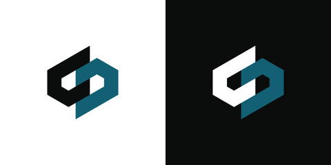 Abstrack initial letter S logo design template. Premium Vector