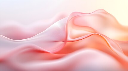Light and airy abstract design, smooth pastel shapes with soft gradients, creating a gentle, calming atmosphere, subtle focus for a serene effect