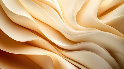 Obraz premium Minimalist abstract design with gentle curves and warm pastel hues, smooth shapes floating harmoniously, creating a serene and meditative visual experience