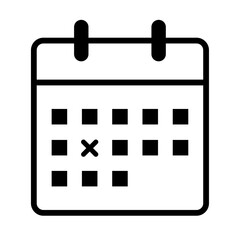 カレンダーアイコン（キャンセル日）、線幅修正可能