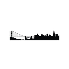 NEW YORK City Skyline Silhouette Cityscape Vector
