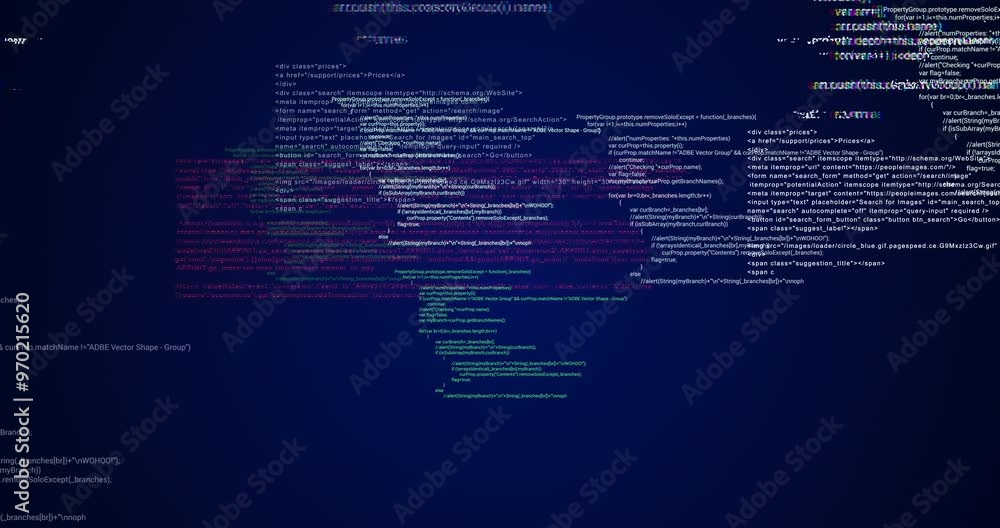 Poster data transfer, cybersecurity and code for futuristic server of ai testing, dark background and softw