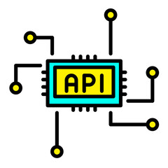 API integration Icon, Tech bussines