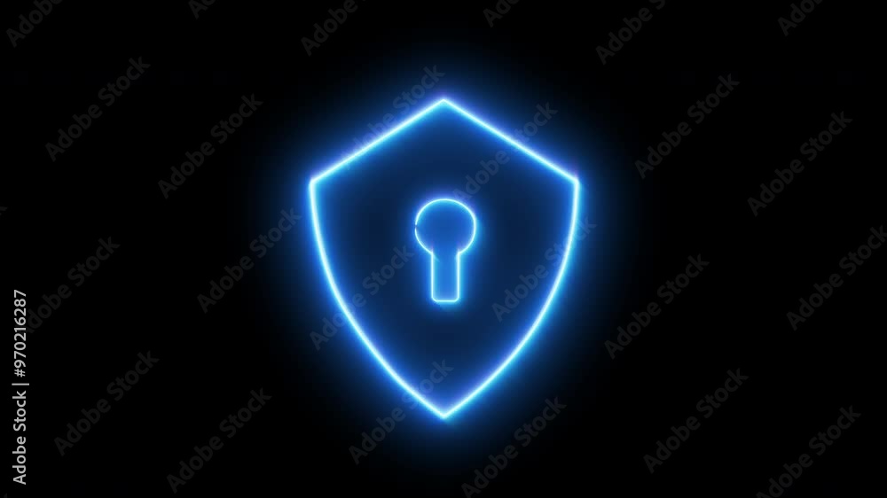 Poster Server, system and coding of cybersecurity, lock and software of interface, programming and digital. Futuristic, process and animation of connection, flow and networking of database and big data