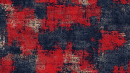 Obraz premium Red and navy textured urban seamless pattern High quality illustration featuring a repeat design with a retro vintage denim feel Grungy industrial trendy texture for surface design
