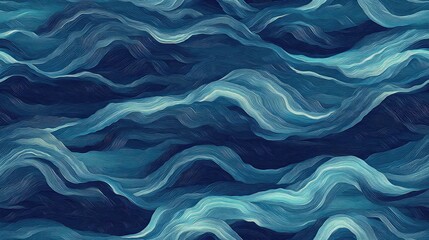 Obraz premium Seamless pattern featuring waves ideal for backdrops with water textures Suitable for posters covers and textiles