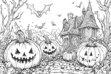 Halloween themed coloring book featuring fun and engaging coloring pages for an enjoyable creative experience