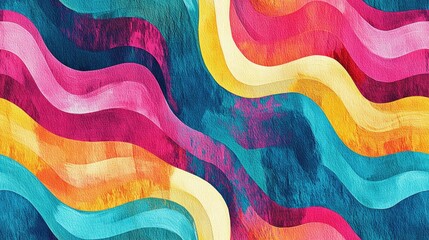 Vibrant Elegant Paper Design Graphic Paper Texture Ink Sketch Background Line Art Template Repeating Paint Illustration Textured Surface Colored Pen Motif Simple Hand Drawn Print Wavy Design Brigh