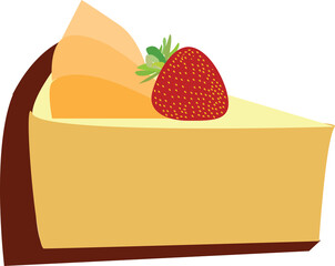 A vector art of a cheesecake.