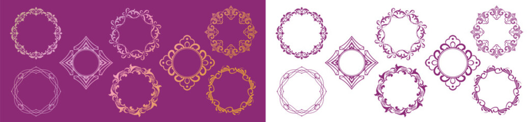 ハロウィンモチーフのデザイン素材セット