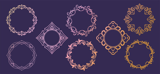 ハロウィンモチーフのデザイン素材セット