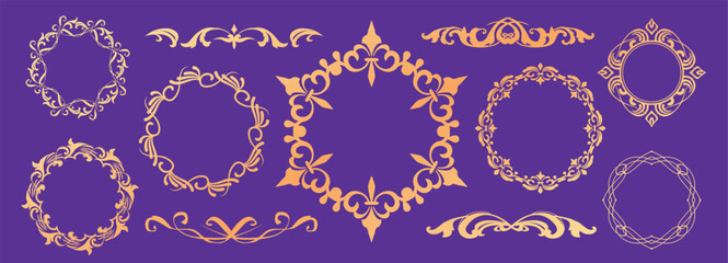 ハロウィンモチーフのデザイン素材セット