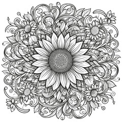  Mandala Coloring Page 