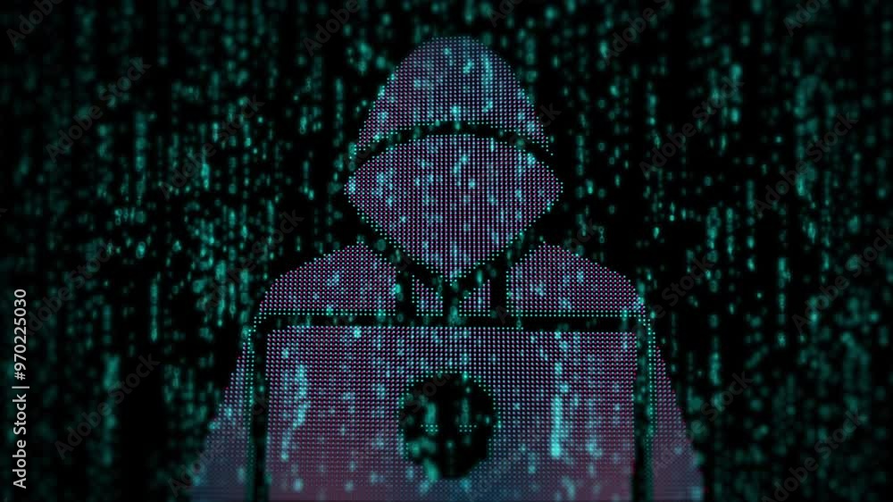 Poster Coding, programming and hacker icon with cyber security, communication or cyberspace. Big data, cloud computing and AI software for internet, live web and future technology abstract algorithm
