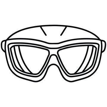 recommend clip art: Cyclist glass sports line art type vector illustration isolated on a white background