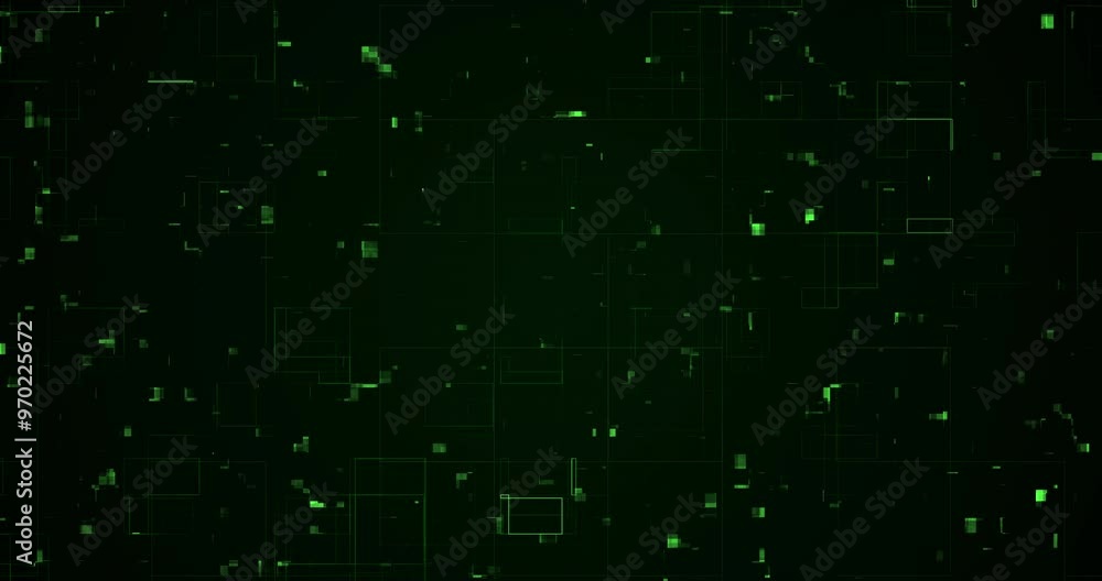 Poster Cybersecurity, data transfer and dark background for abstract, pattern or texture in design. Geometric, tech and motherboard for illustration or wallpaper in display with futuristic digital 3D render