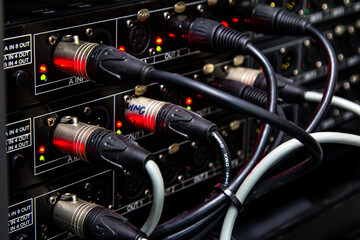 XLR cables and connectors, audio transmission system to digital professional mixers.