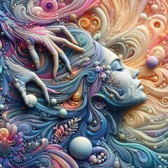 Obraz premium The Dream Weaver: Threads of Consciousness