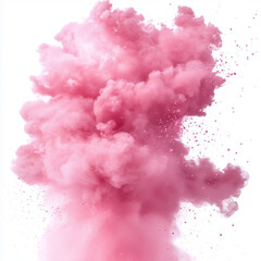 Fototapeta premium abstract pink watercolor explosion on white background