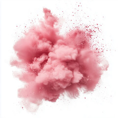 Fototapeta premium pink powder on white