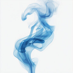 blue smoke on white