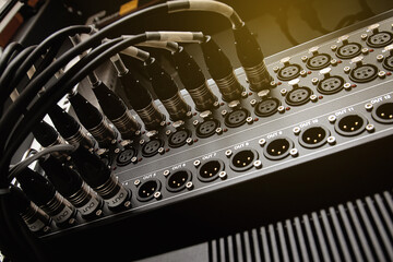 XLR cables and connectors, audio transmission system to digital professional mixers.
