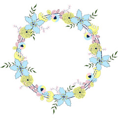 Mandala Decorative line art frame, Blue Them Colors  - Digital Download file for print, printable, wallpaper, background, sticker wall art and many projects.