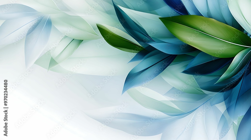 Poster vibrant spring blooms in artistic foliage panini projection - high detail realistic abstract backgro