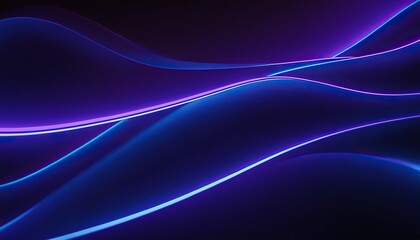Dark abstract background with glowing wave. Blue purple wave line light gradient dark background. Abstract technology big data digital background. 3D rendering.585