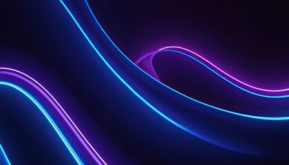 Neon colour purple and blue lines on black background. Creative abstract wallpaper 562