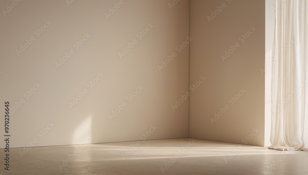Poster empty brown wall background versatile for product display empty cream wall background product displa